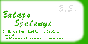 balazs szelenyi business card